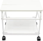 Beauty Salon Nail or Foot Bath Spa, 2Tier Portable Esthetician Trolley Cart Pedicure Manicure Funiture Massage Table Salon Supplies with 4 Wheels for Foot Rest, Hair Salons, Home (White)