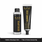 Creme Hair Color Permanent Hair Dye Color - With Improved Creme Formula for Gray Coverage Ammonia Free Hair Color Dye for Rich Bright Long lasting (Black, 3.04 Fl Oz) - Pack Of 2