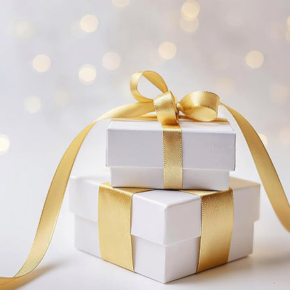 Gold Ribbon for Gift Wrapping Gold Fabric Satin Ribbon 3/8 Inch 25 Yards Yellow - Image 6