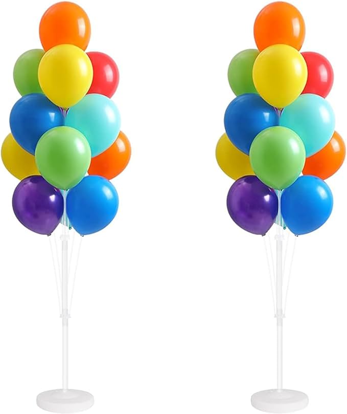 Leesoot 2 Set 74in Black & Gold Floor Balloon Column Kit by Unknown