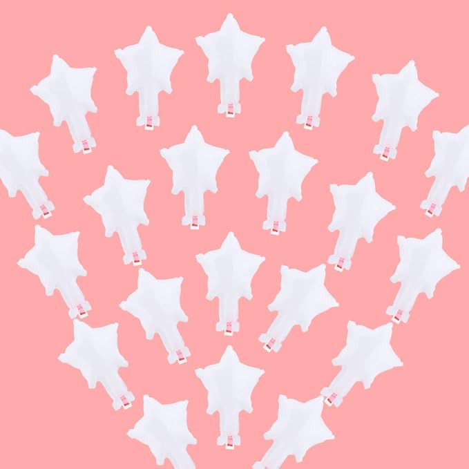 5 Inch White Star Shape Foil Balloons by MEPDNGN
