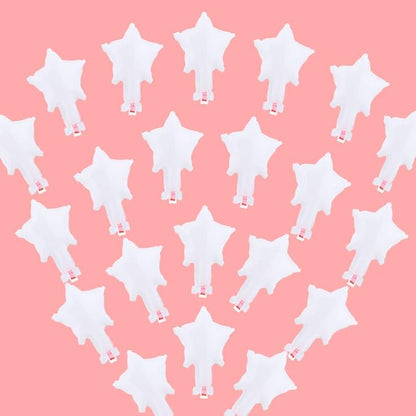 5 Inch White Star Shape Foil Balloons by MEPDNGN