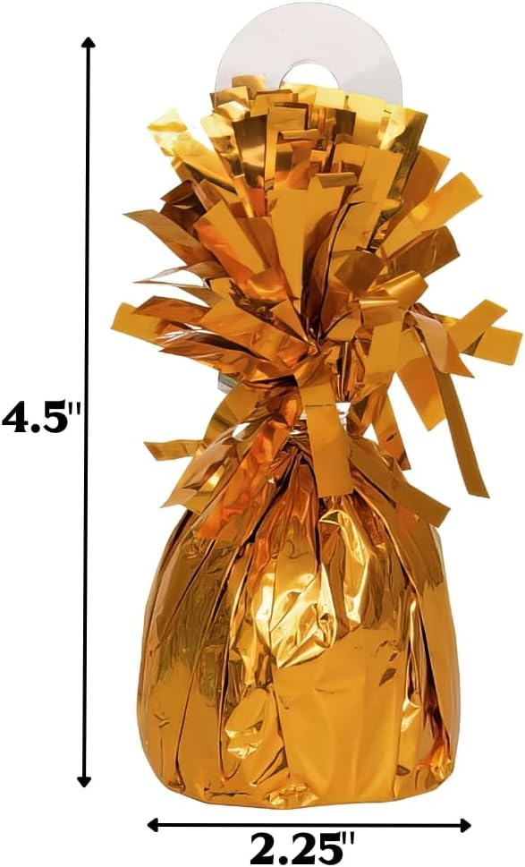 Foil Fringe Foil Balloon Weight | Orange | 1 Pc - Image 2