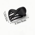 4 PCS French Concord Curved Hair Claws for Women, 3.35 Inch Volume No Slip Grip Banana Clamps for Strong Hold Hair Styling Accessories