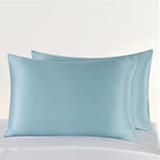 ZIMASILK Upgraded 100% Pure Mulberry Silk Pillowcase for Hair and Skin Silk Pillow Cases with Reinforced Hidden Zipper, More Soft & Durable Grade 6A Silk, Gift Box 1Pc (Standard 20"x26", Light Blue)