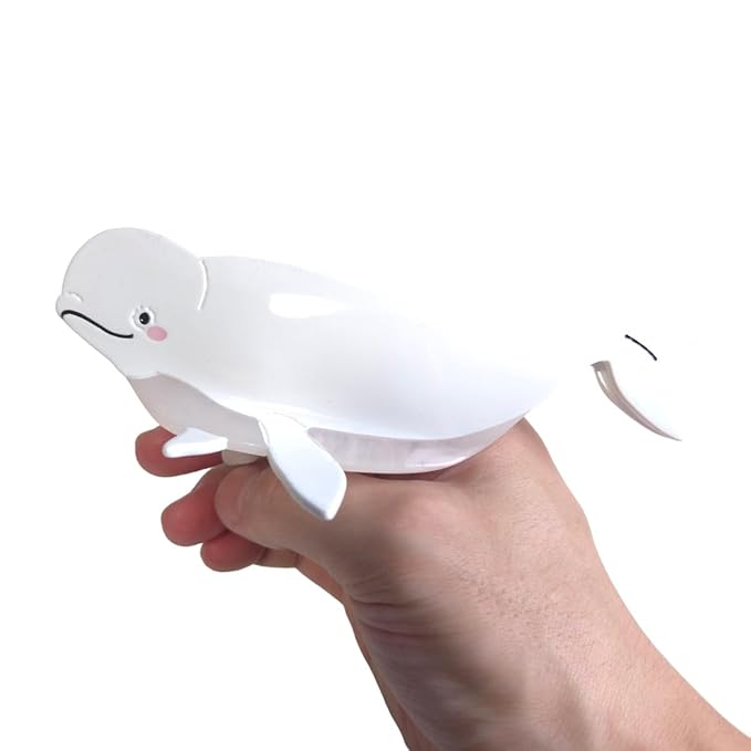 Novelty White Beluga Hair Clips,Cellulose Acetate Hair Clips,Big Claw Clips for Girl,Hair Accessories