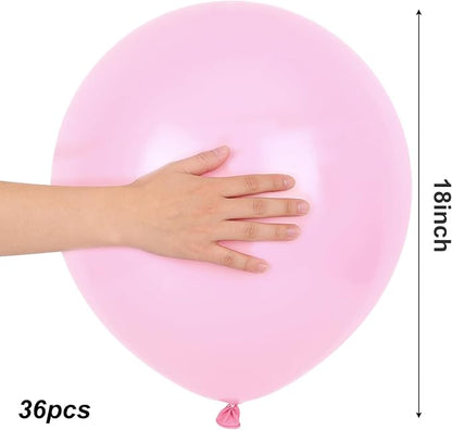 RUBFAC Pink Balloons 36 Pack 18 Inch Large Latex Balloons - Image 3