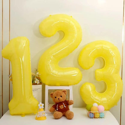 40 inch Yellow Number Balloon Giant Foil Helium Balloons Number 0 Balloon - Image 7