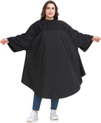 Professional Barber & Salon Cape with Sleeves | Large Hair & Water Repellent Cutting Cape with Adjustable Snaps