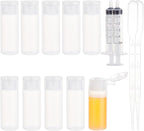 BENECREAT 10 Pack 12ml Small Plastic Flip Cap Sample Bottle Empty Refillable Travel Bottles for Makeup Cosmetic Toiletries Product