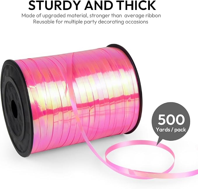 500 Yards Curling Ribbon for Gift Wrapping, 3/16" Balloon String for Christmas - Image 2