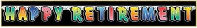 Beistle Happy Retirement Streamer, 5-Inch by 5-Feet by Beistle