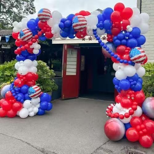YMSZ Red White and Blue Balloons Arch Kit, 4th of July Balloons Decoration | - Image 5
