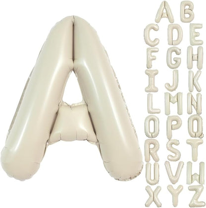 TONIFUL 40 Inch Large Cream White Letter A Balloons Giant Alphabet Letter by TONIFUL