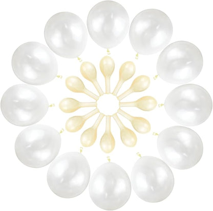 120 Pack Pearl White Balloons, Bright 12 inch Royal White Latex Party Balloons - Image 2