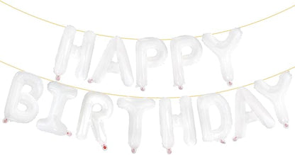 LIOZEOKUN Happy Birthday Balloon Letters 16 inch Mylar Foil Birthday Balloons by LIOZEOKUN