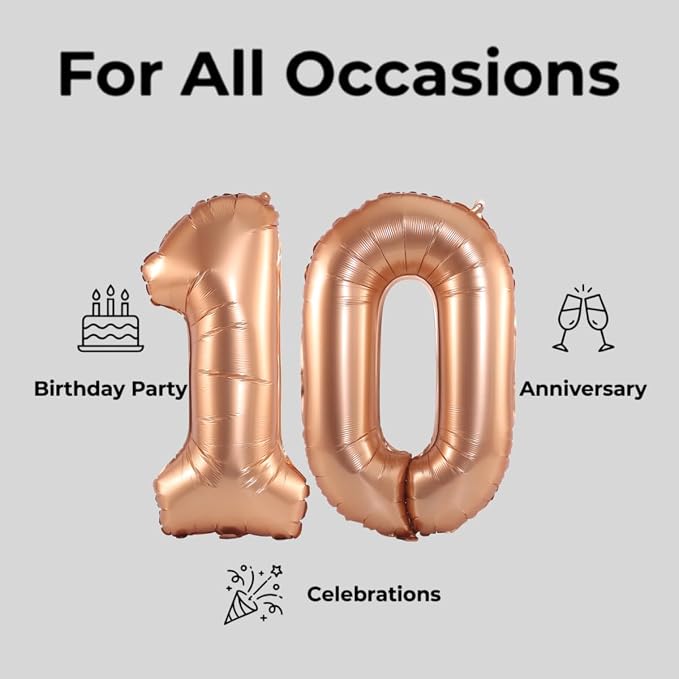 YPSelected 32 Inch Large Foil Helium Number Balloon Birthday Wedding Party 0-9 - Image 8
