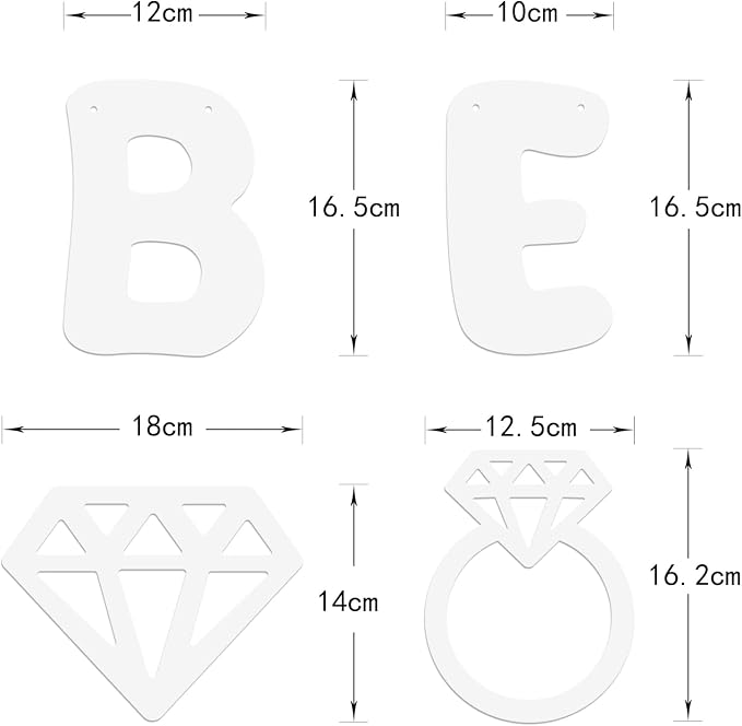 Letjolt Wedding Banner Decorations White Bride to Be Paper Garland Supplies | - Image 3
