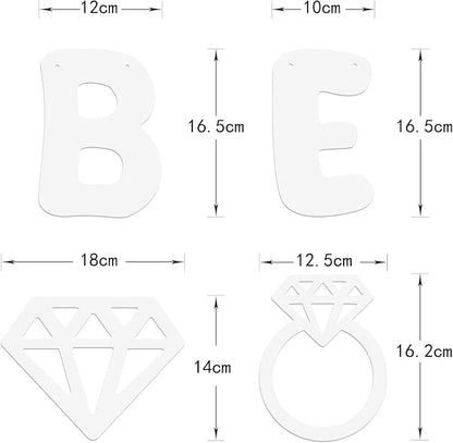 Letjolt Wedding Banner Decorations White Bride to Be Paper Garland Supplies | - Image 3