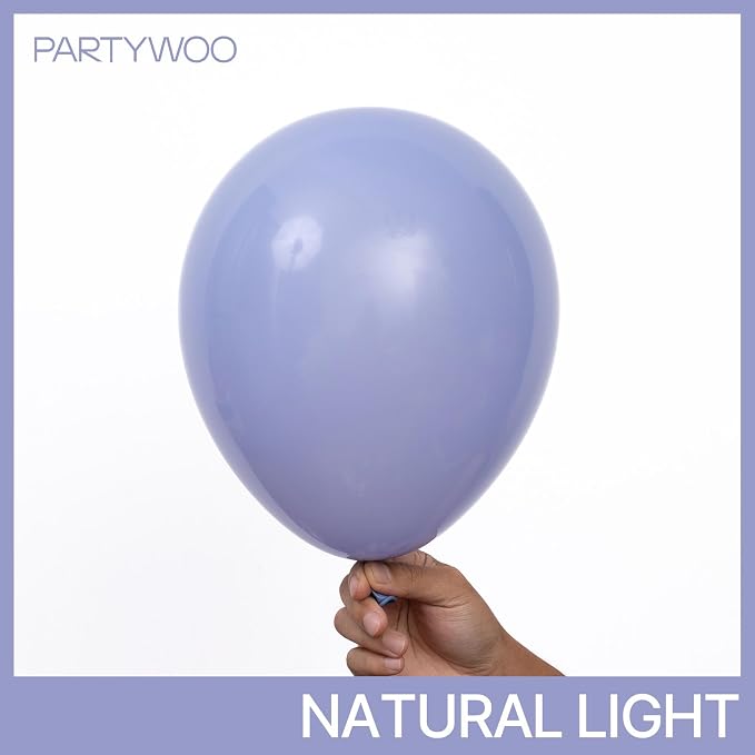 PartyWoo Dusty Purple Balloons 140pcs Lavender Lilac Boho Neutral Color | 18 12 - Image 3