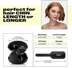 Trademark Beauty Hair Waver - Double Barrel Hair Crimper, Beach Waves Curling Iron, Babe Waves X, Adjustable Temperature Hair Curler, Hair Styling Tools, 1.25" - Black