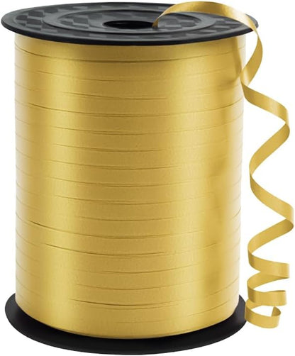 Premium Gold Curling Ribbon, 1/5" Wide x 500 Yards Christmas Curling Ribbons by KMERLIFE