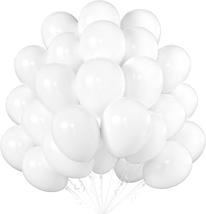 12 Inch White Balloons, Baby Shower, Graduate Party Decorations by KALOR