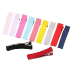 Cinaci 60 Pack/30 Pairs Solid 2 Inch Grosgrain Ribbon Fabric Covered Fully Lined Alligator Hair Clips Duckbill Small Cloth Wrapped Barrette DIY Craft Hair Bows Accessories for Baby Girls Toddlers Kids