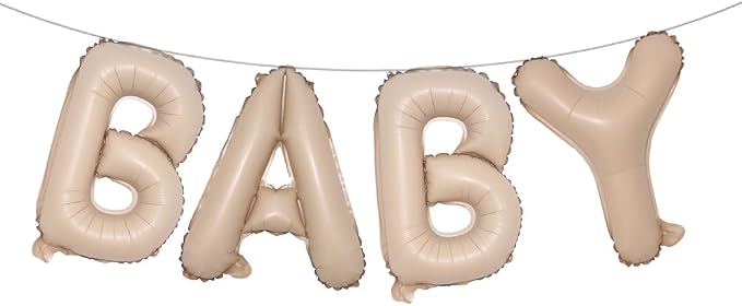 16 Inch Baby Letter Balloons Multicolor Foil Balloons BABY Balloons, Baby Shower by RUIANSI