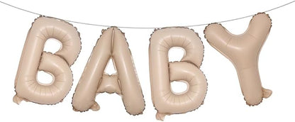 16 Inch Baby Letter Balloons Multicolor Foil Balloons BABY Balloons, Baby Shower by RUIANSI