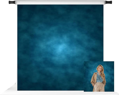 Kate 8x8ft Blue Abstract Photography Backdrop Old Master Blue Portrait by KateBackdropforPhotography