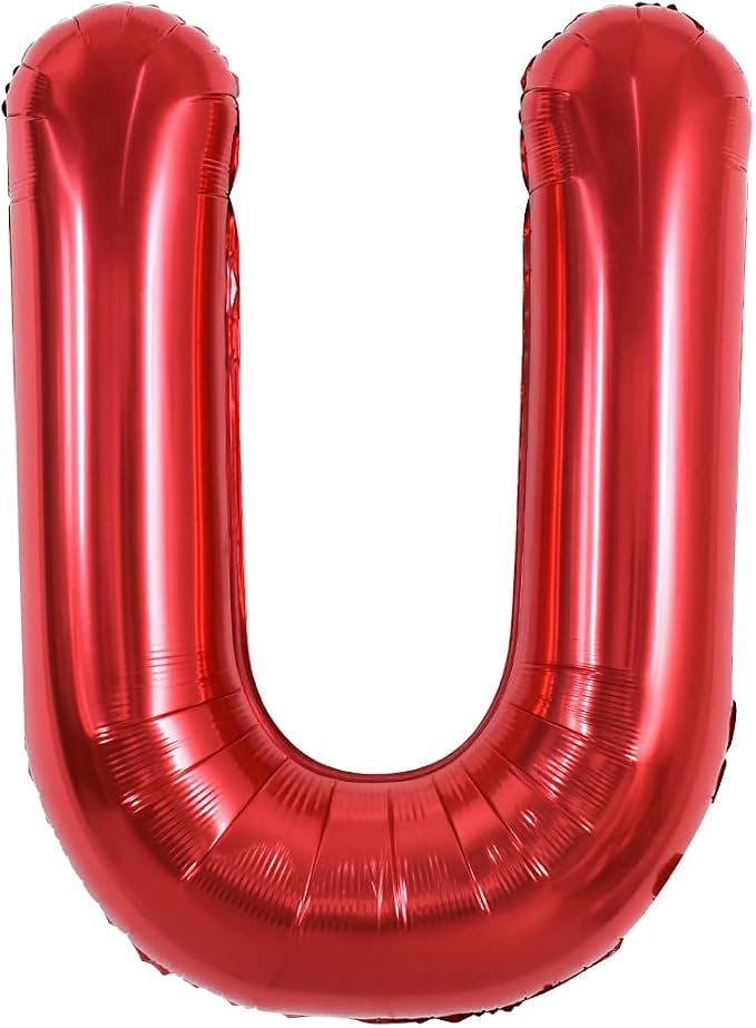 TONIFUL 40 Inch Large Bright Red Letter Balloons A-Z, Giant Jumbo Helium Foil by TONIFUL