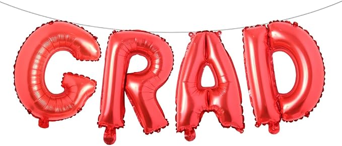 Foil Balloons Congrats Graduation Party Balloons Congratulations Letter Grad by RUIANSI
