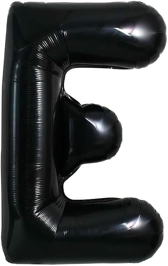 40 Inch Black Letter E Foil Balloon, Large Jumbo Mylar Helium Alphabet Balloon by Unknown