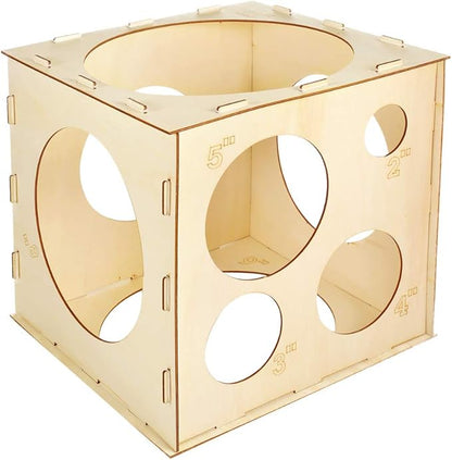 Pllieay 9 Sizes Collapsible Wood Balloon Sizer Cube Box by Pllieay