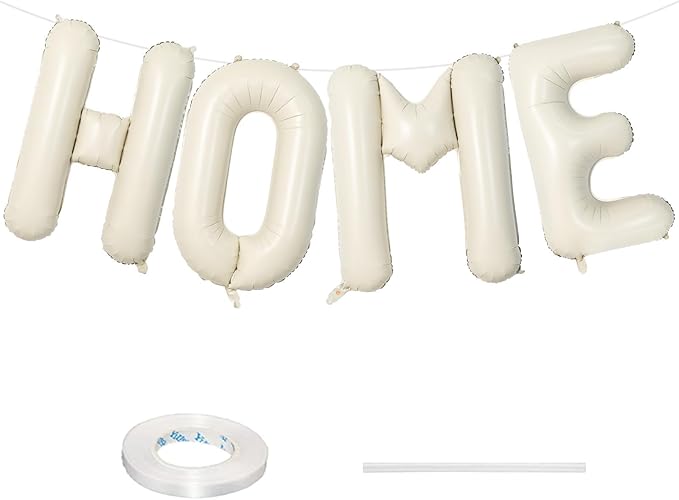 40 Inch Beige HOME Balloon for Housewarming Party Decorations, Large Cream New by Lingqiang