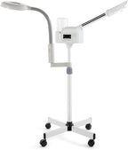 Professional 2 in 1 Facial Steamer Upgrade Esthetician Steamer with 5X LED Magnifying Lamp Beauty Salon Spa