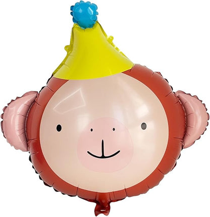 Animal Head Foil Balloon Kit, Lion Bear Monkey Cat foil balloon, Birthday Party - Image 2