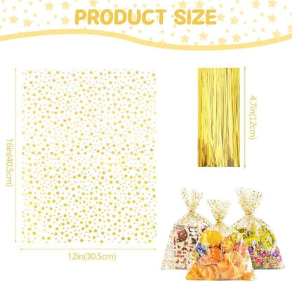 COQOFA Clear Cellophane Treat Bags - Image 2