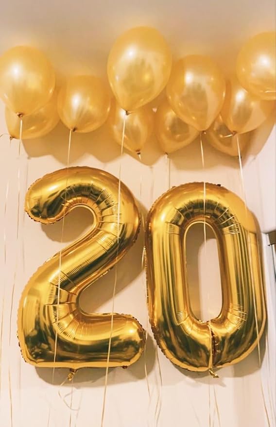 Number 1 Balloons 40 Inch Gold Balloon Birthday Decorations - Image 2