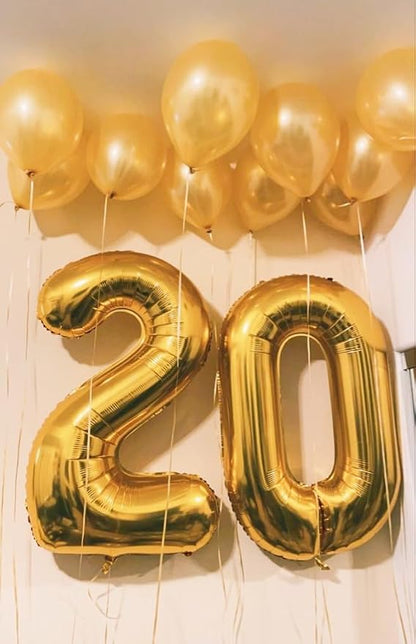 Number 1 Balloons 40 Inch Gold Balloon Birthday Decorations - Image 2