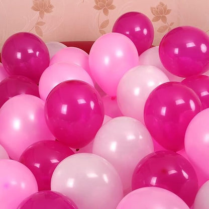 300 Pack Hot Pink Light Pink and White Balloons 5 Inch Pink White and Rose Red - Image 3