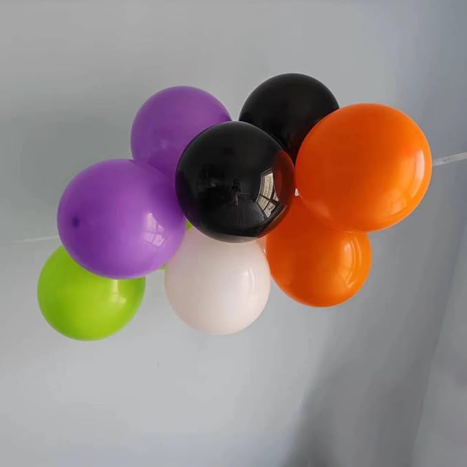 100pcs Halloween Balloons w/Ribbon 12 Inch - Image 7