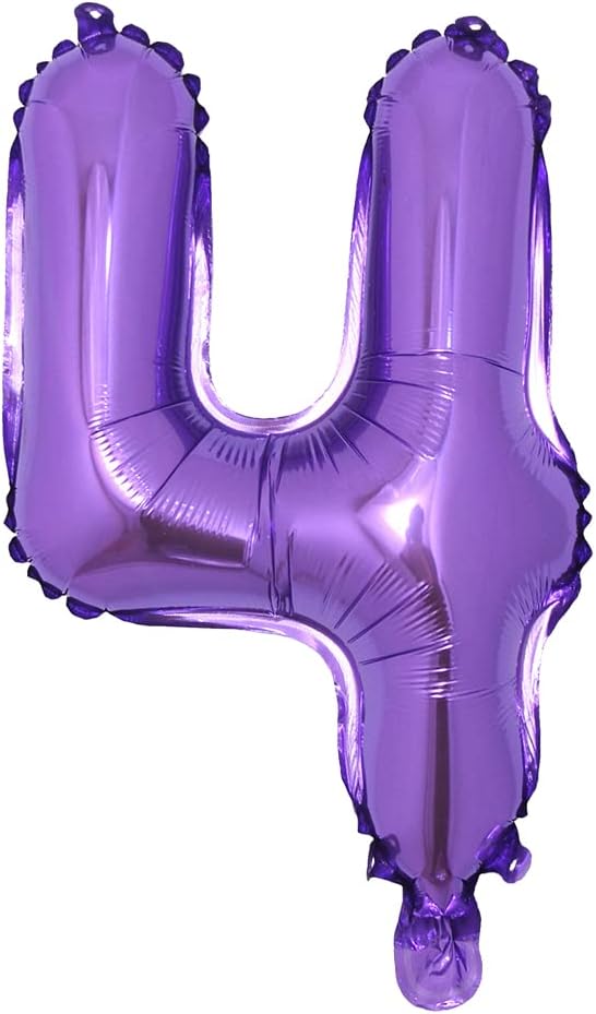 16 inch Purple Alphabet Letter and Number Balloons Set Package, Aluminum by RUIANSI