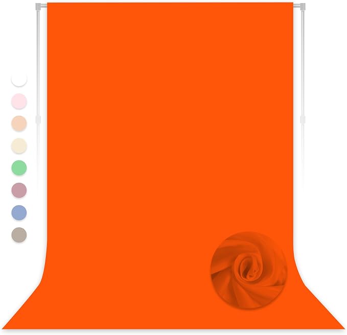 Orange Photography Backdrop for Photoshoot, 5x7 FT | Versatile Studio Photo by LYLYCTY