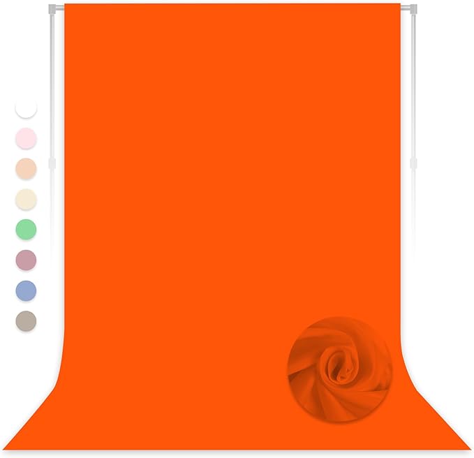 Orange Photography Backdrop for Photoshoot, 10x10 FT | Versatile Studio Photo by LYLYCTY