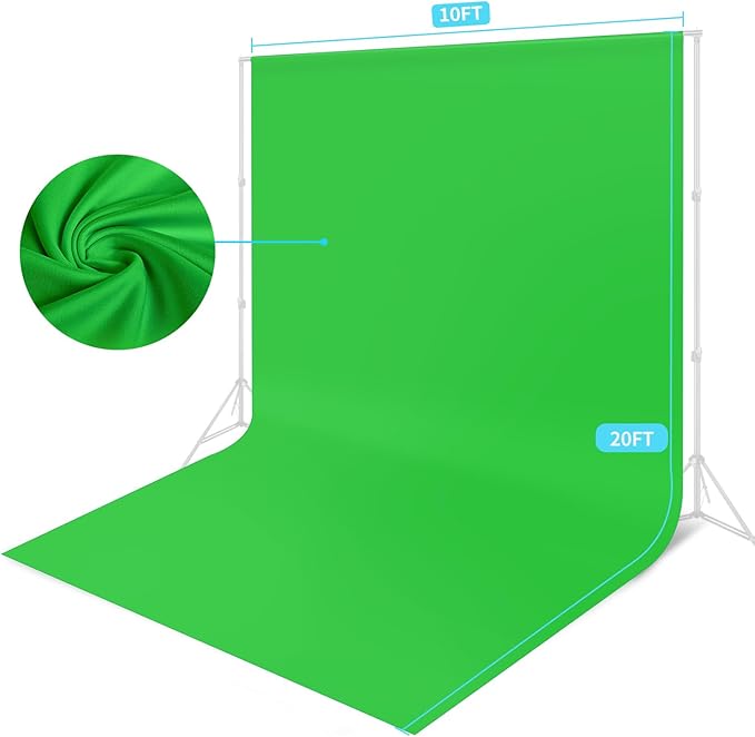 Green Backdrop - 10 x 20 ft, High Density Polyester Fabric - Image 2