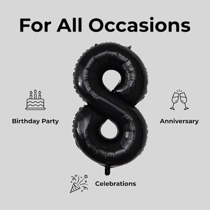 YPSelected 32 Inch Large Foil Helium Number Balloon Birthday Wedding Party 0-9 - Image 5