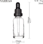 YIZHAO Clear Glass Dropper Bottle 1oz, Tincture Bottles with Glass Dropper, for Essential Oils, Aromatherapy, Cosmetic, Laboratory, Pharmacy, Liquids, Travel –24 Pcs