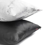 Kitsch Satin Pillowcase with Zipper for Hair & Skin, Softer Than Silk Pillow Cases Queen, Wrinkle-Free, Smooth and Cooling Satin Pillow Covers, Standard Size 19"x26", Marble